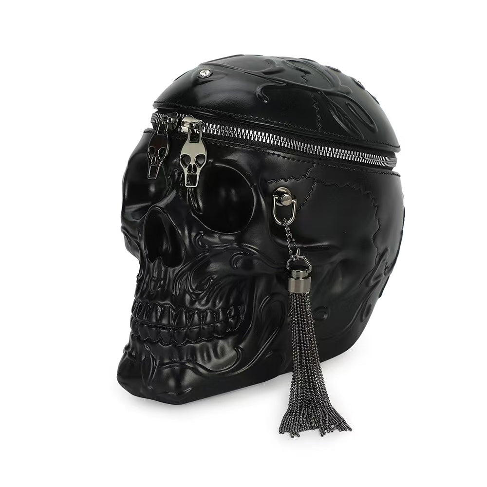 TB04 European and American Gothic style skull shoulder cross bag for women and men, hip-hop and quirky personality, unique makeup and dance bag