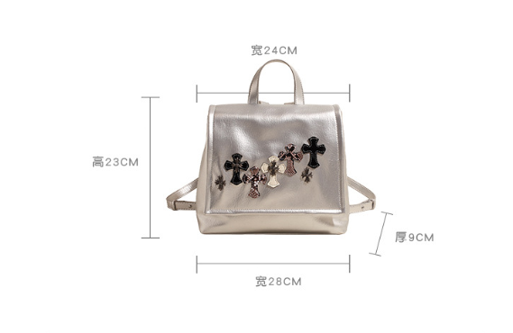 Fashion Flower Cross Pattern Backpack