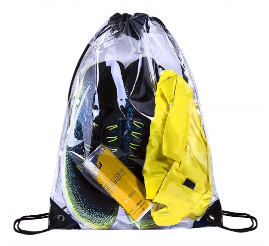 Transparent Large Capacity Adjustable Backpack String Bag