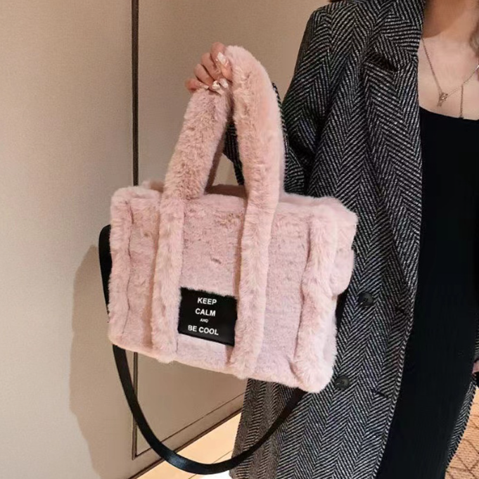 Top Selling Fluffy Top-Handle Tote Bags