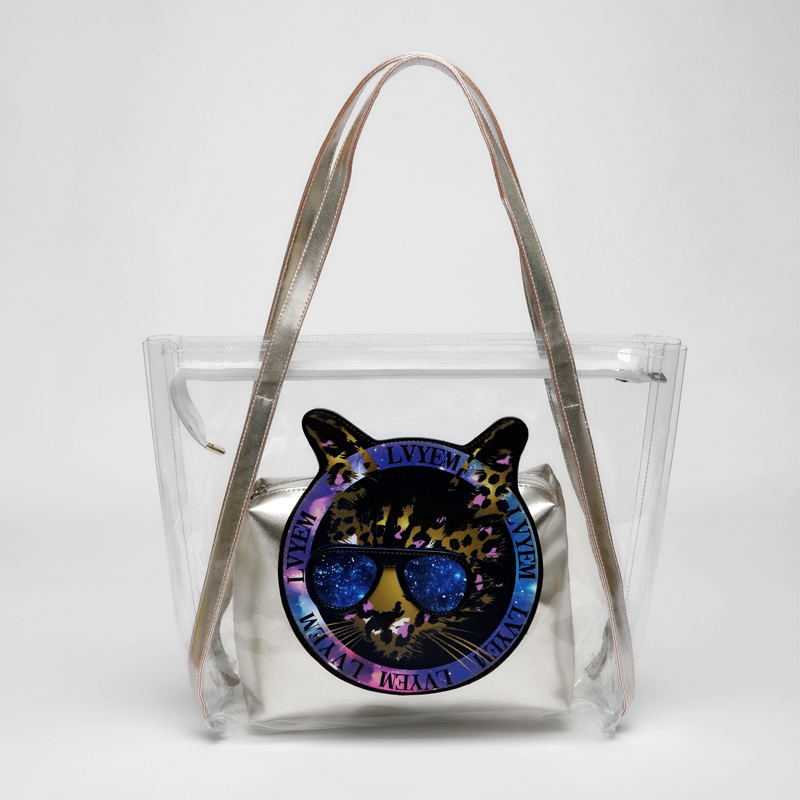 Cool Cat Transparent Fashion Bag