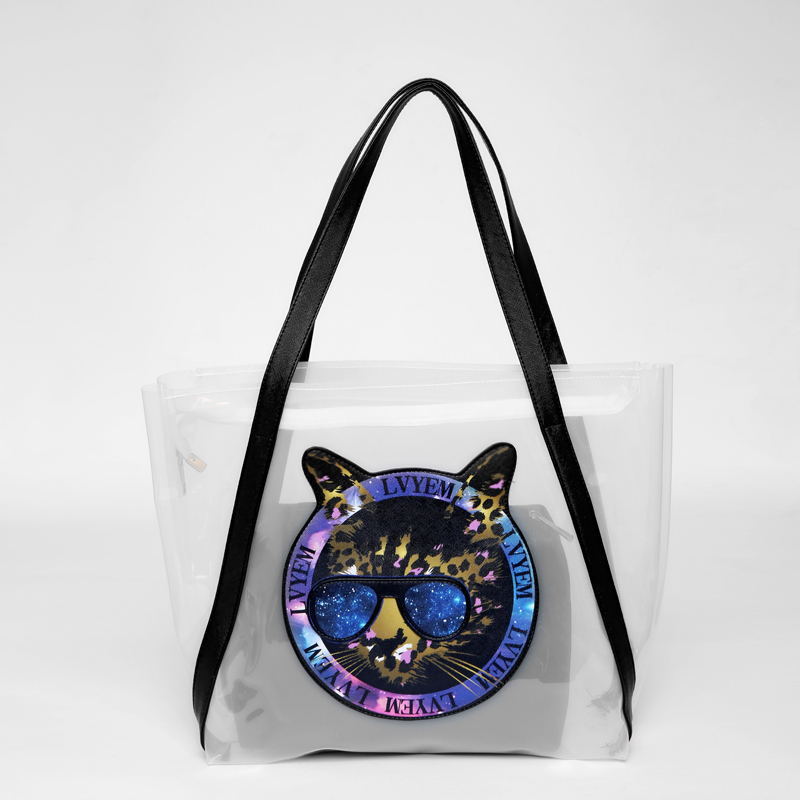 Cool Cat Transparent Fashion Bag