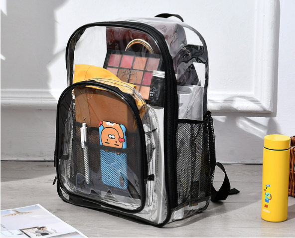 Heavy Duty Transparent student Backpack for School Travel Holiday