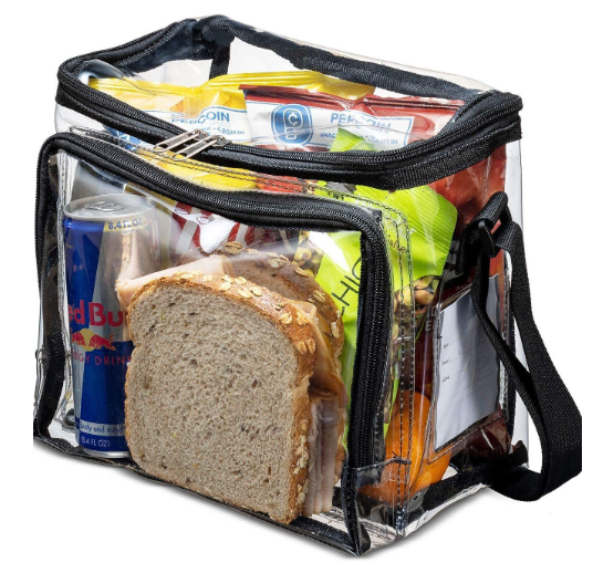 Large Crossbody Lunch Box, Stadium Clear Crossbody Bag