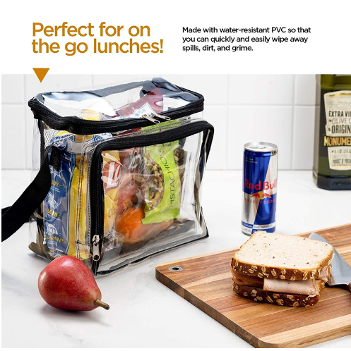 Large Crossbody Lunch Box, Stadium Clear Crossbody Bag