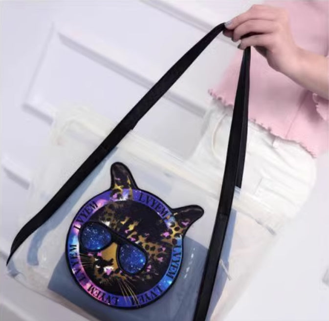 Cool Cat Transparent Fashion Bag