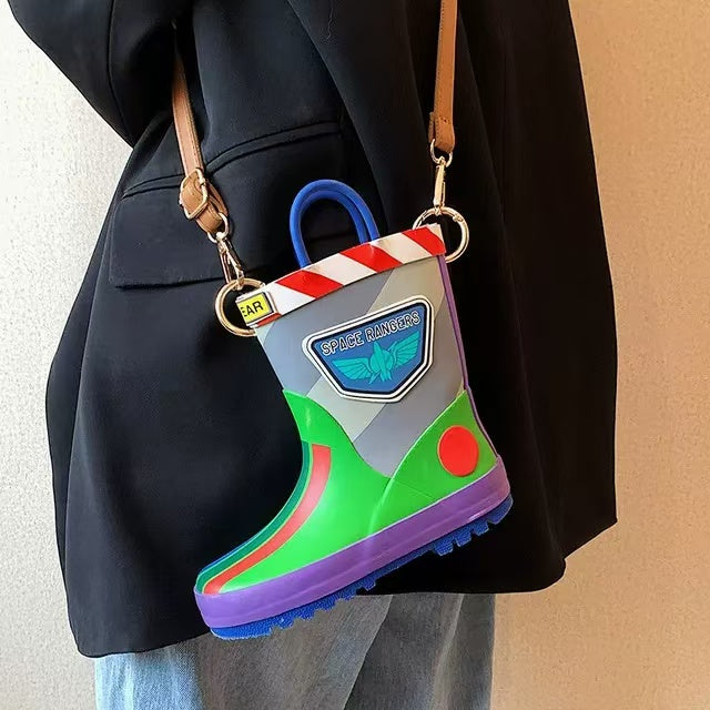 TP07 Personalized niche design bag, new trendy children's rain shoes, mobile phone bag, fashionable shoes, crossbody bag, women's bag