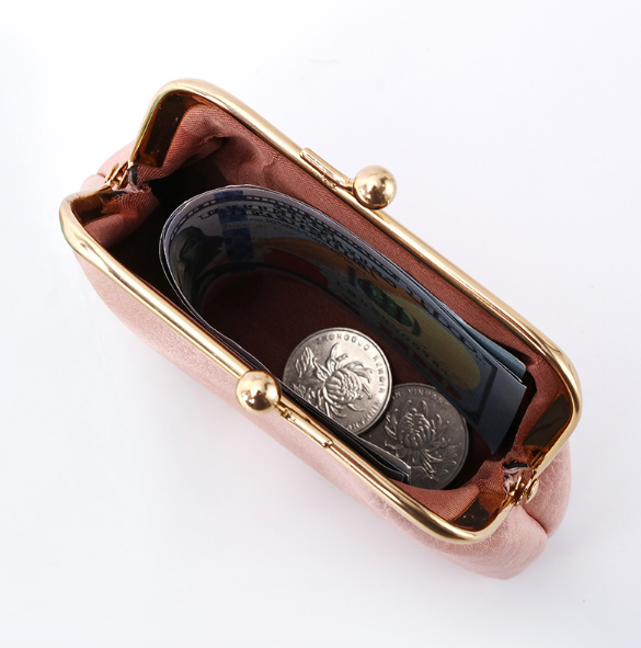 Lychee Leather Coin Clasp Purse