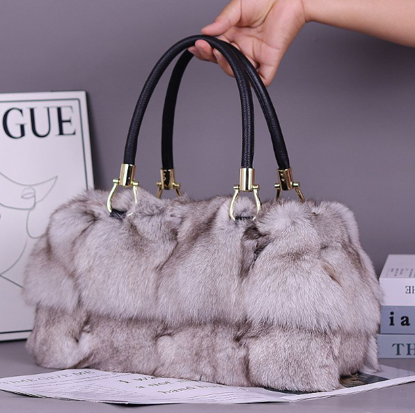 Autumn and winter fox fur bag, new fur bag, hand-held fur bag, popular Korean style single shoulder diagonal cross