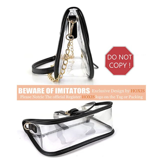 Stadium Approved Clear Women Saddle Shoulder Bag - Small