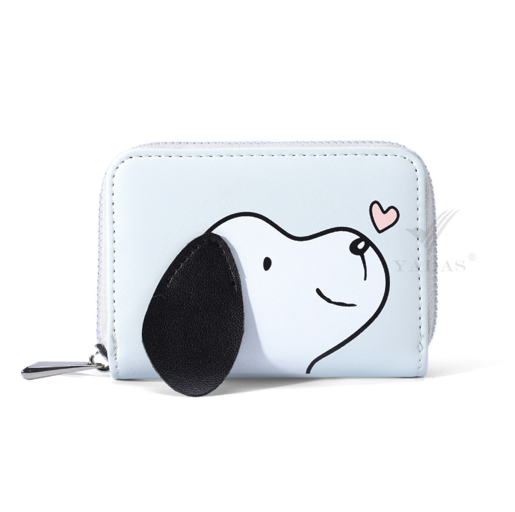 Puppy blue q coin purse