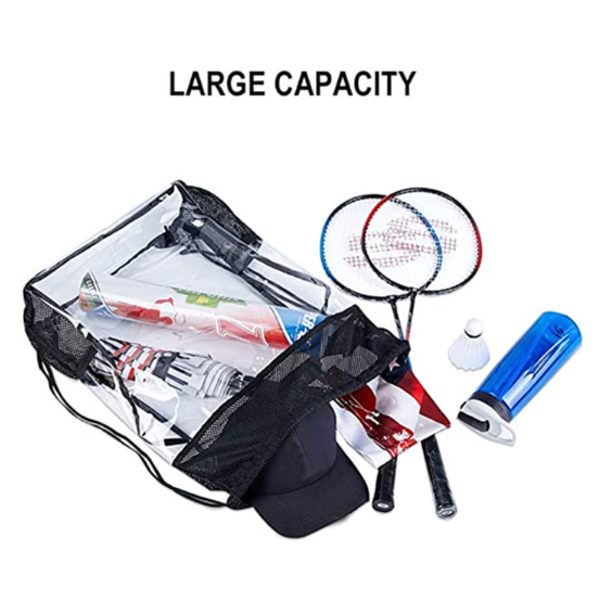 Fashionable PVC Transparent Waterproof Drawstring Backpack