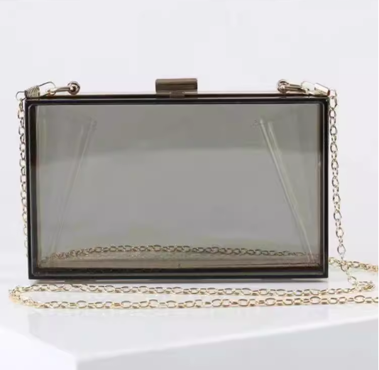 Acrylic Clutch Evening Clear Crossbody Bag