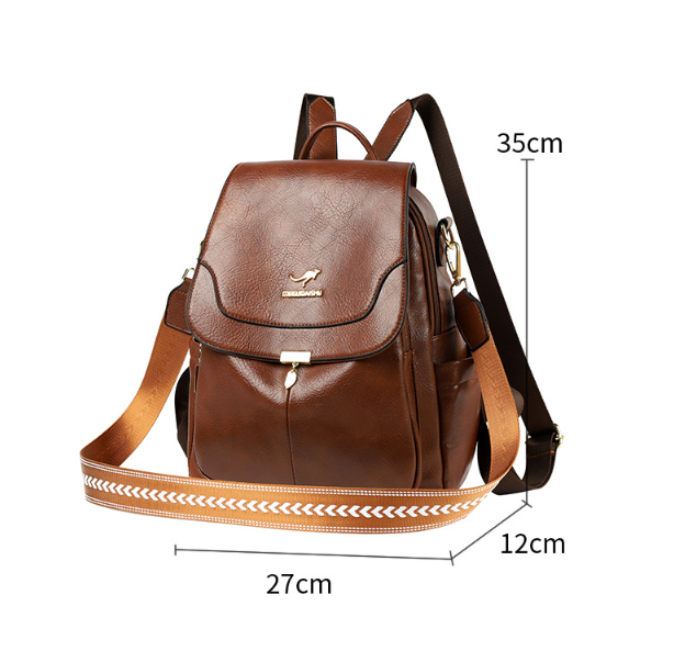 Travel Leather Ladies Backpack