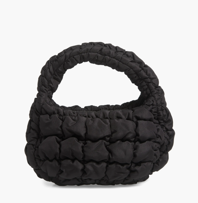 High End Jean Puffy Quilted Shoulder Bag