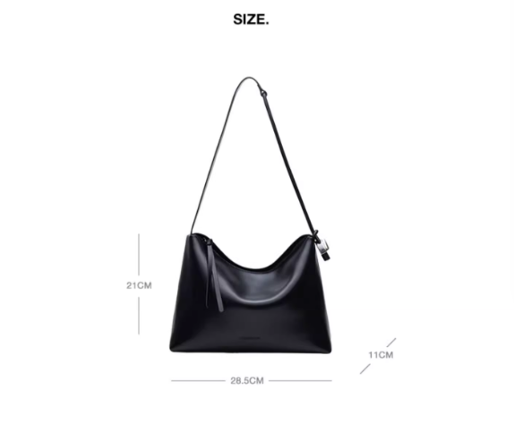 Roseless Rose genuine leather HOBO crossbody bag design sense armpit shoulder bag large capacity commuting new women's bag