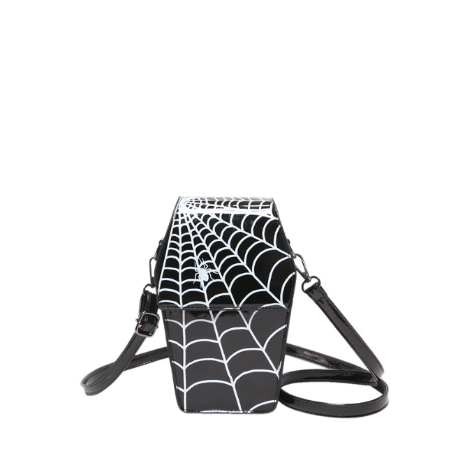 Halloween new spider web phone bag, European and American fashion cross-border shoulder crossbody bag, trendy and personalized party women's bag