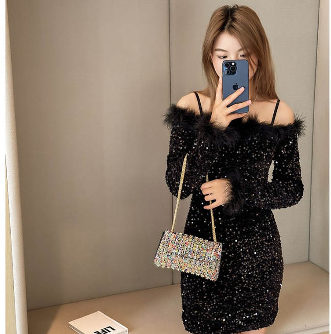 New European and American retro armpit bag, casual and fashionable rhinestone small bag, niche single shoulder bag, crossbody dinner bag