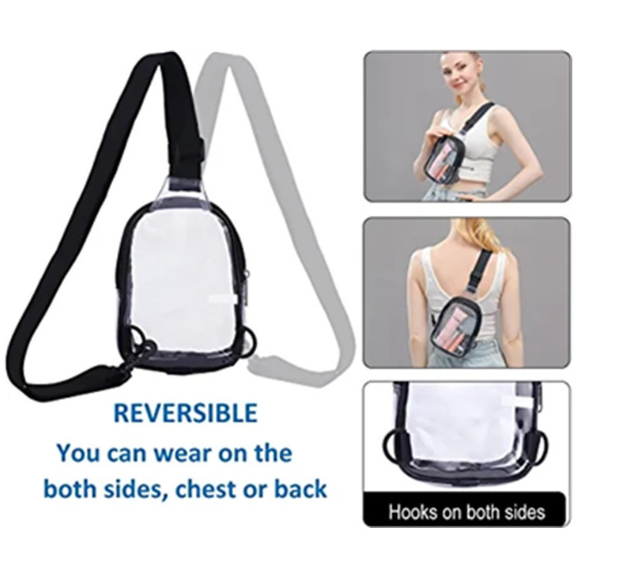 PVC Waterproof Clear Chest Crossbody Purse for Outdoor Sport