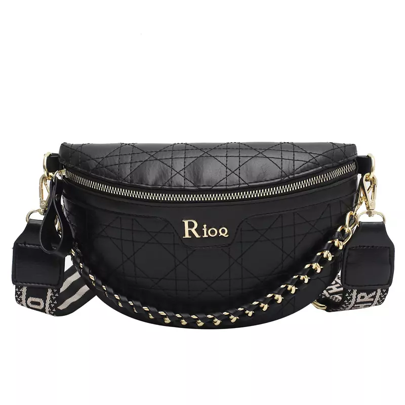 Riccci Leather Charm Cross Body Black Handbag