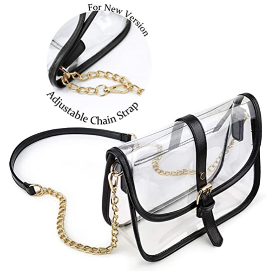 Stadium Approved Clear Women Saddle Shoulder Bag - Small