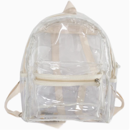 Cute Pink Girl Jelly transparent LED Backpack