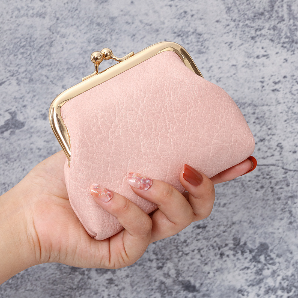 Lychee Leather Coin Clasp Purse