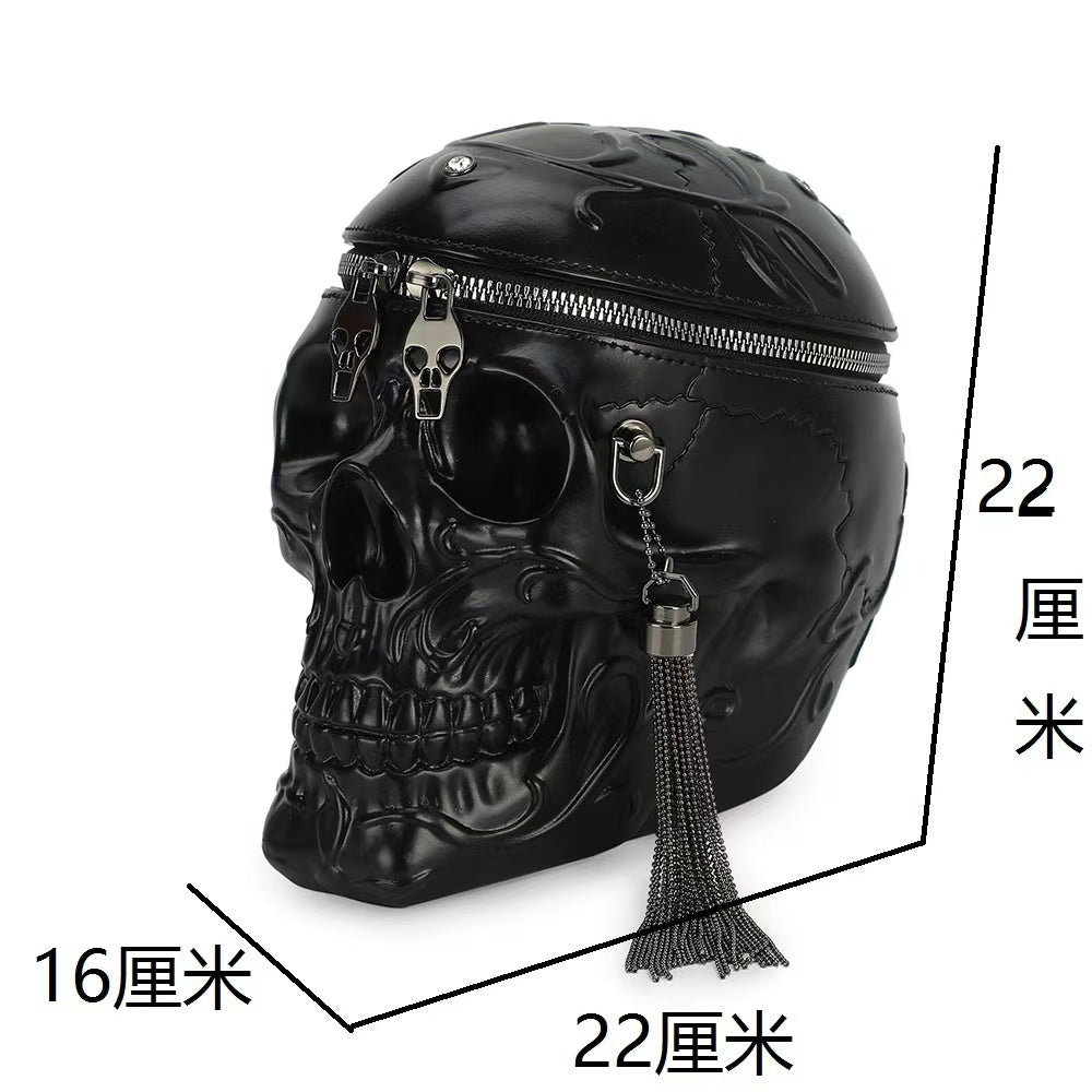 TB04 European and American Gothic style skull shoulder cross bag for women and men, hip-hop and quirky personality, unique makeup and dance bag