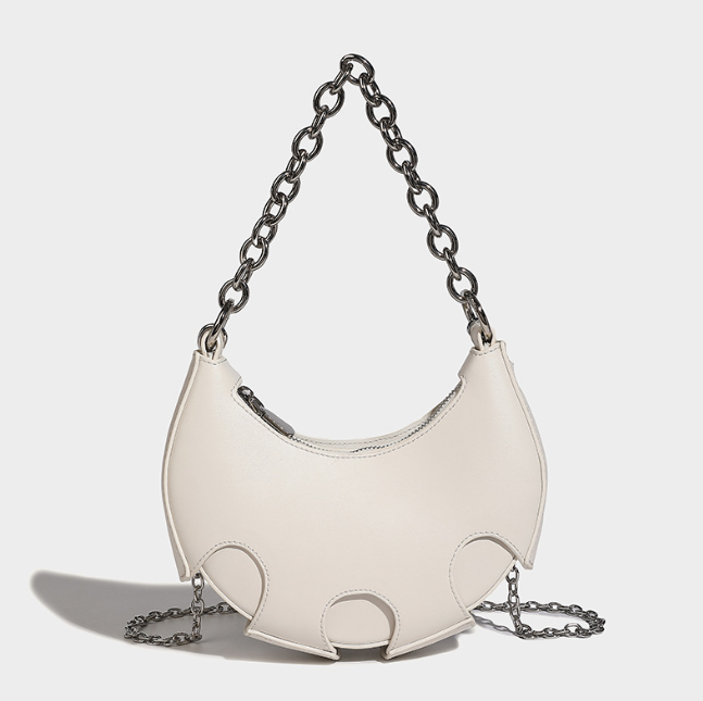 Crescent shaped handbag Female high-end niche new bag Fashion chain bag New crossbody bag