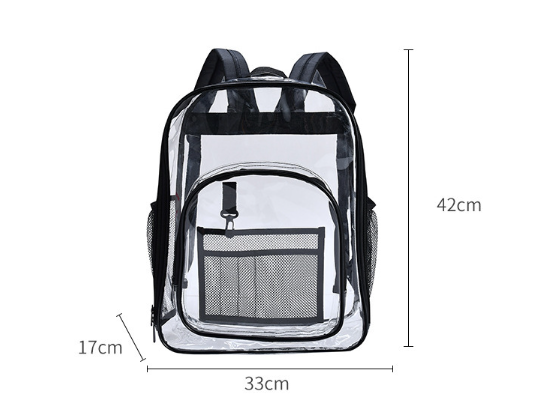 Heavy Duty Transparent student Backpack for School Travel Holiday 