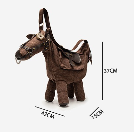 Women Creative Funny Horse Crossbody Bag