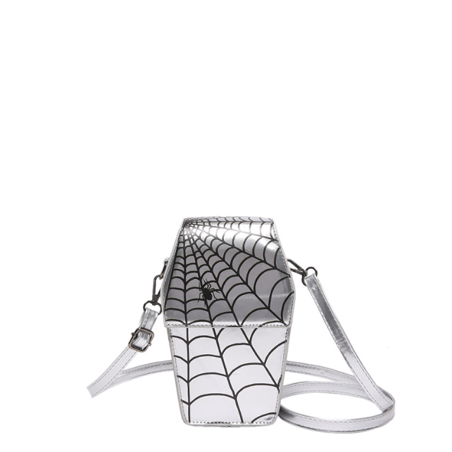 Halloween new spider web phone bag, European and American fashion cross-border shoulder crossbody bag, trendy and personalized party women's bag