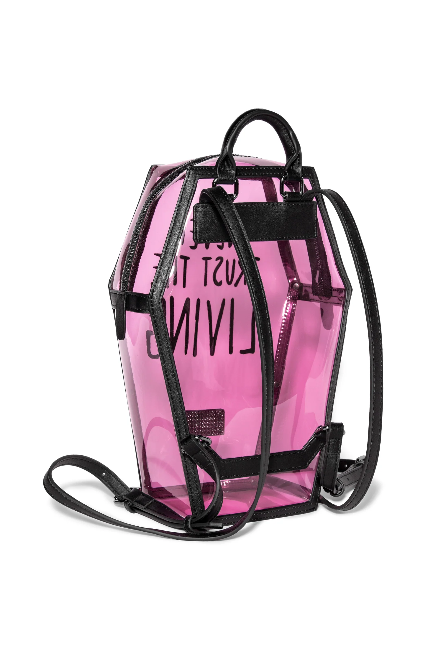 Pink Clear Coffin Backpack