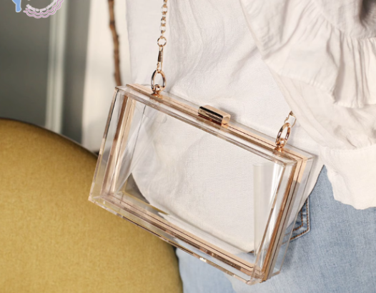 Acrylic Clutch Evening Clear Crossbody Bag