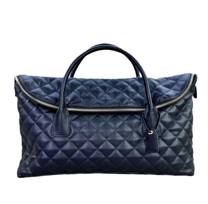 Oversized Leather Bag, Quilted Shoulder Bag