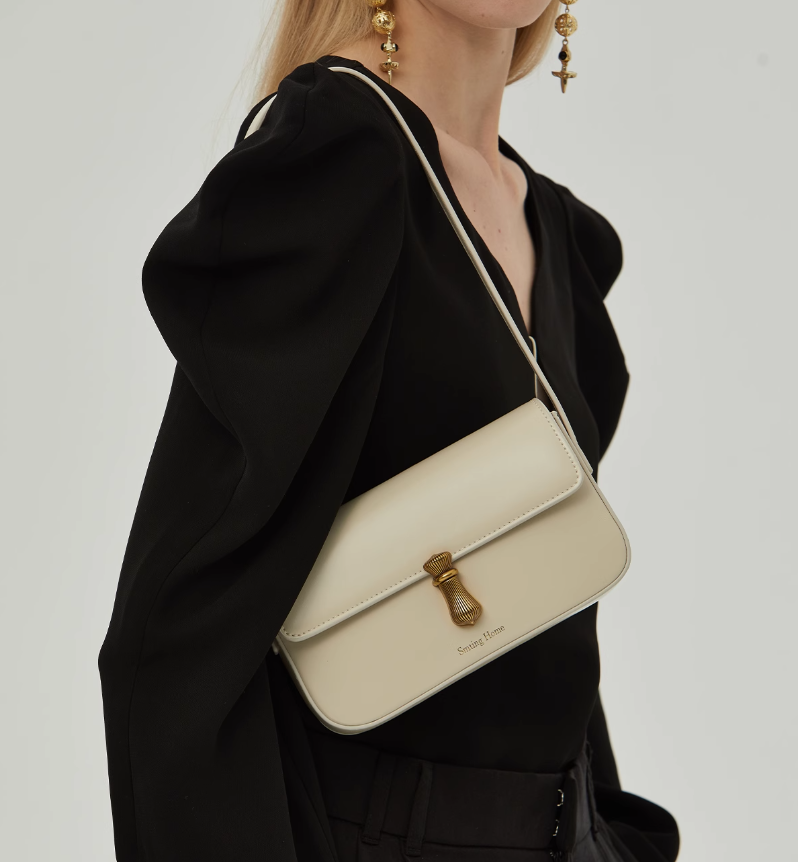 SMTING first glance cowhide small bag, niche single shoulder underarm bag, new Chinese versatile high-end crossbody bag