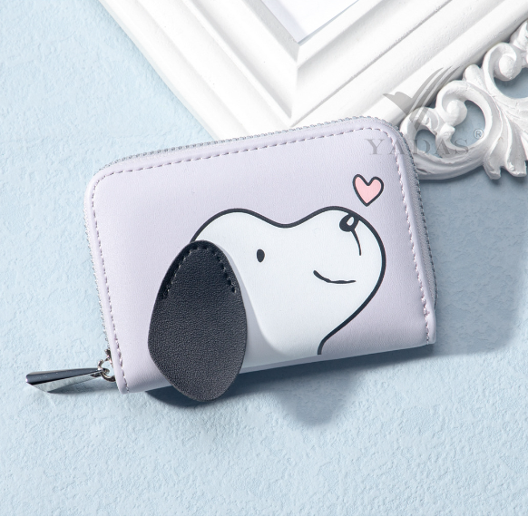 Puppy blue q coin purse