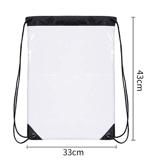 Transparent Large Capacity Adjustable Backpack String Bag