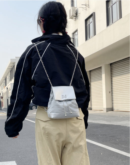 Bucket bag style Chain Backpack