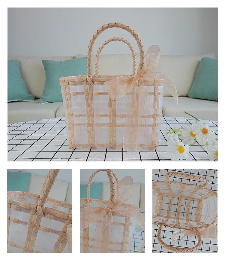 Hand-woven Transparent Tote Bag