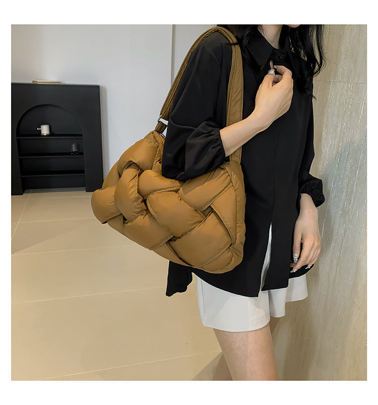 Woven High-quality Puffer Crossbody Bag