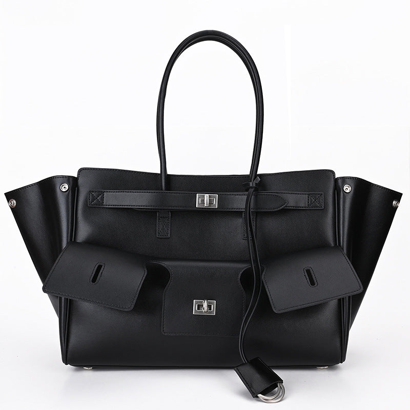 Bel Air XL Sophisticated Black Leather Tote