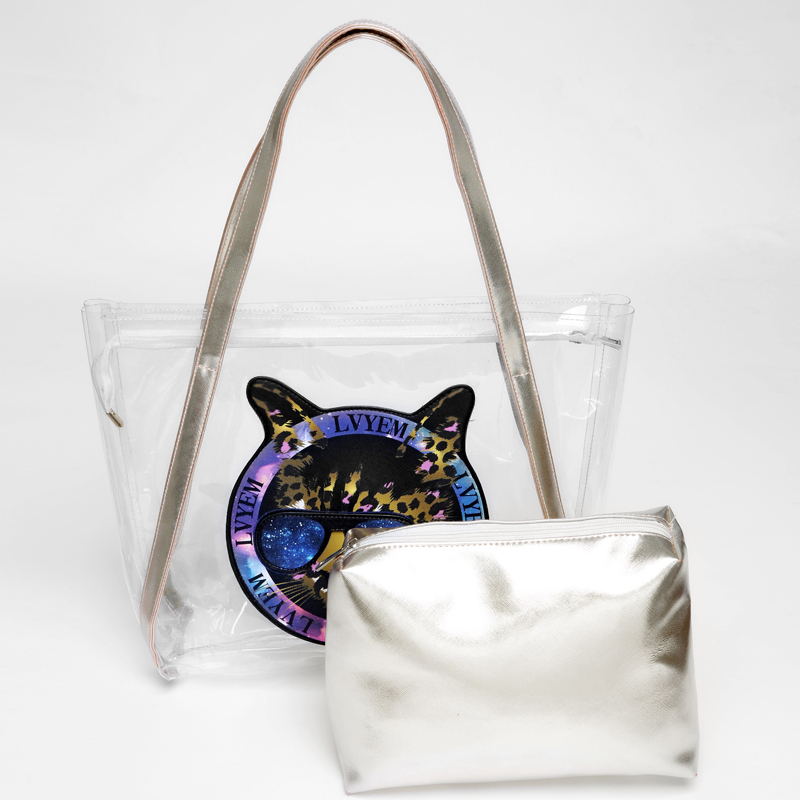 Cool Cat Transparent Fashion Bag