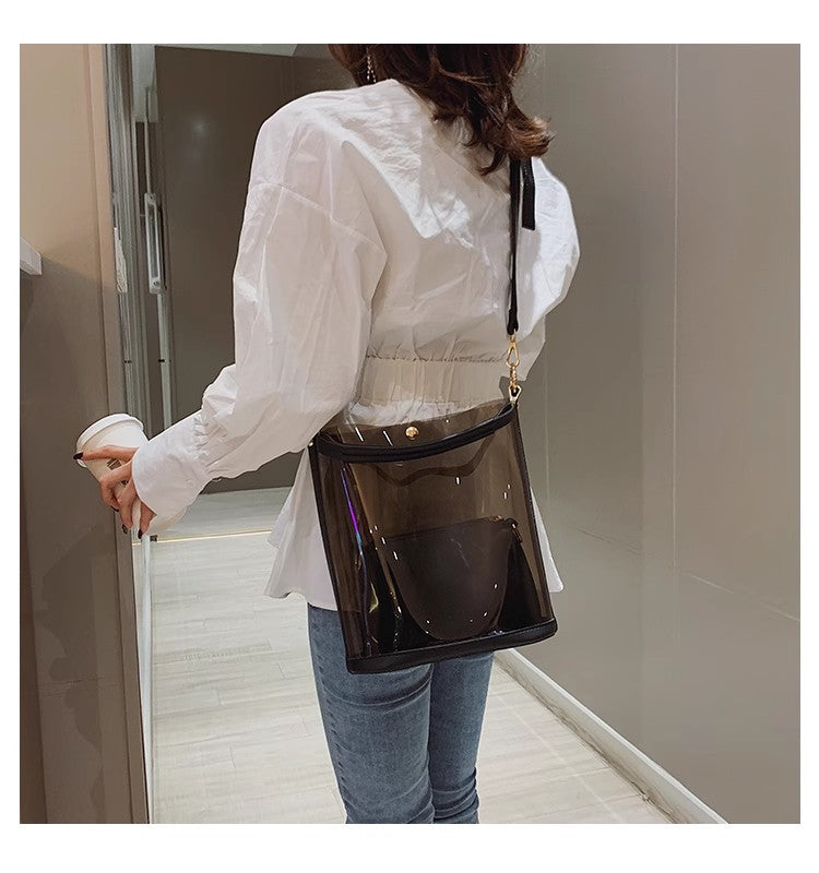 Fashionable Transparent Crossbody Bag