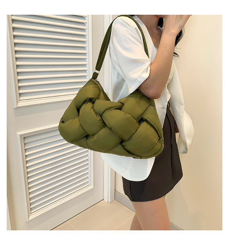 Woven High-quality Puffer Crossbody Bag