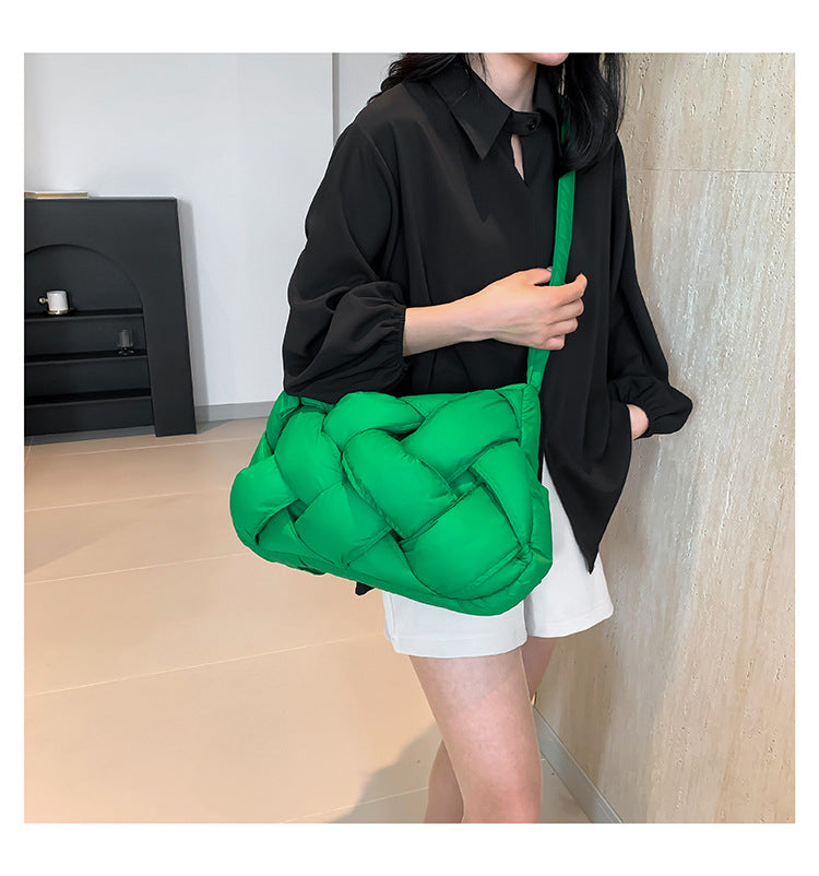 Woven High-quality Puffer Crossbody Bag