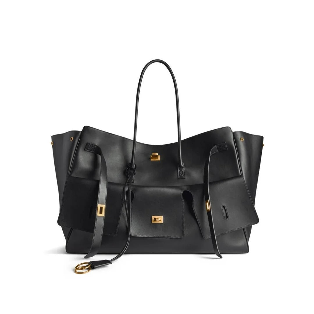 Bel Air XL Sophisticated Black Leather Tote