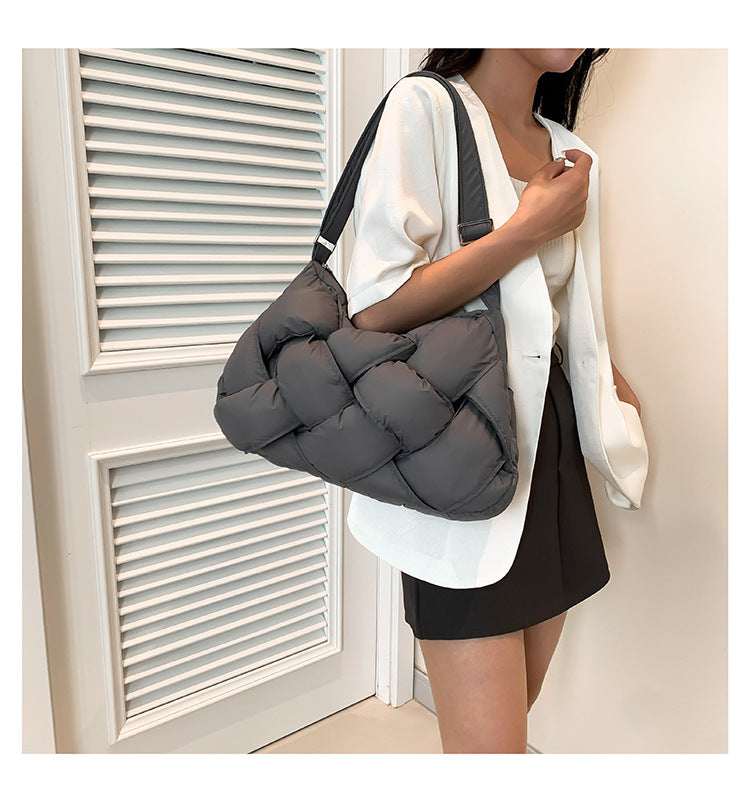 Woven High-quality Puffer Crossbody Bag