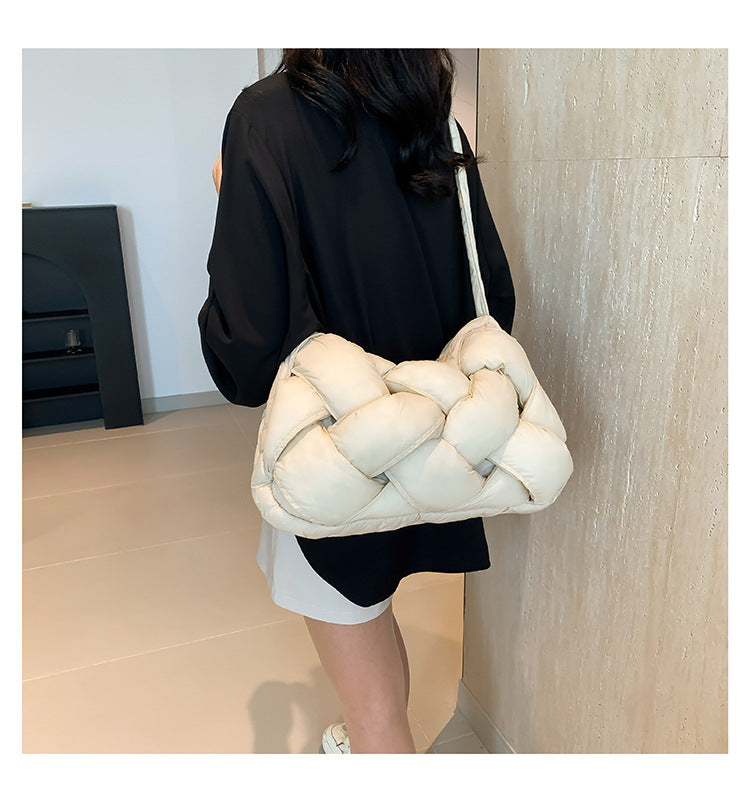 Woven High-quality Puffer Crossbody Bag