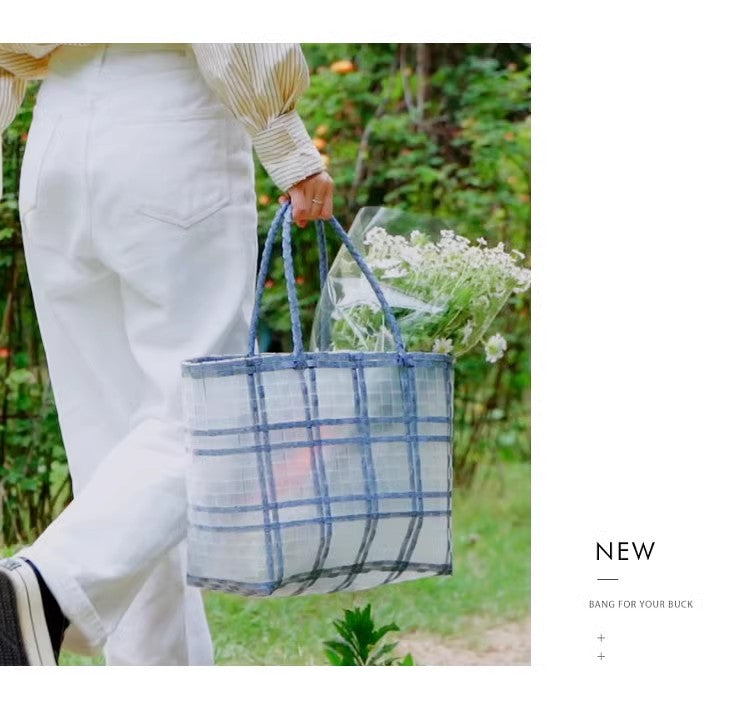 Hand-woven Transparent Tote Bag